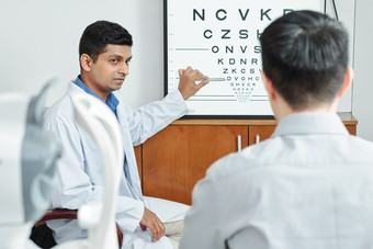 医生给患者测视力
