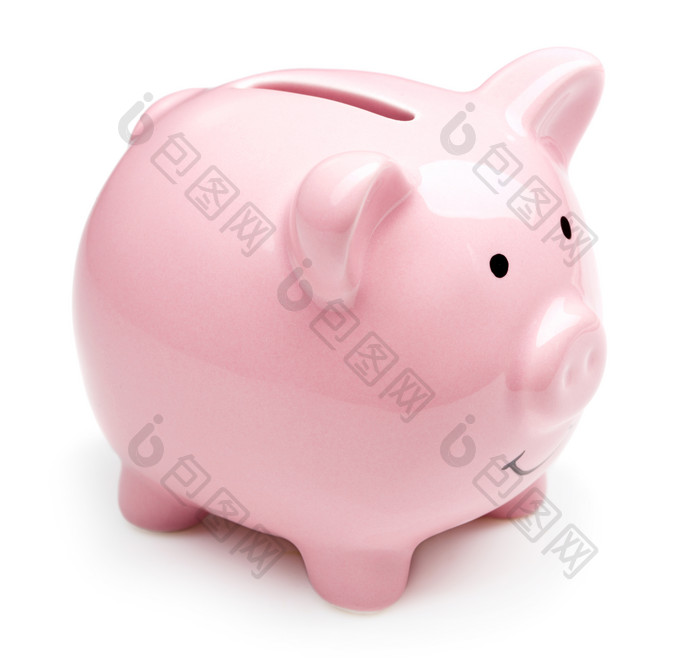 桃红色的猪猪存钱罐