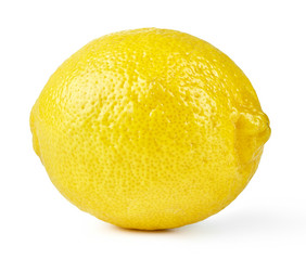 一颗完整的新鲜柠檬