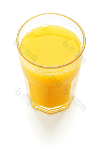 杯子里的美味橙汁