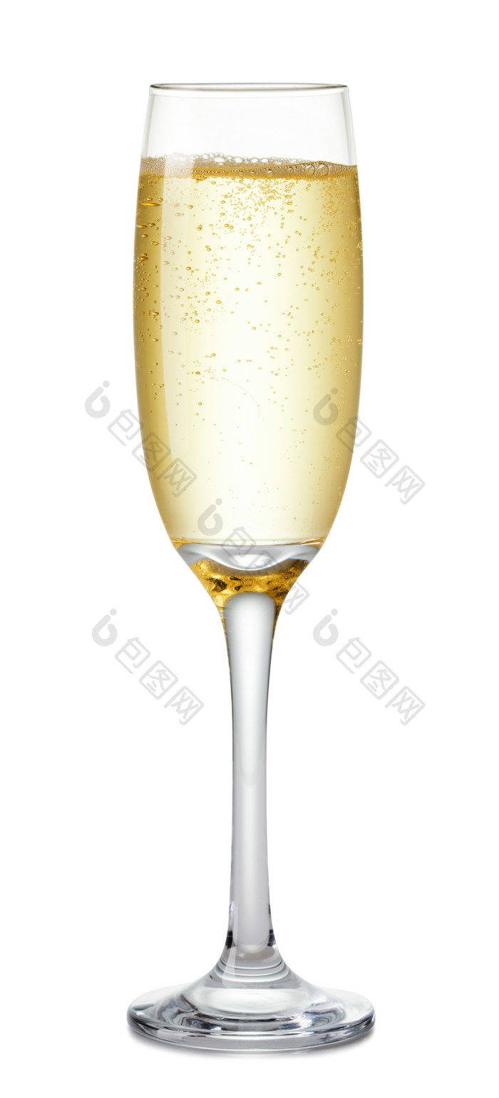 玻璃杯里的香槟酒