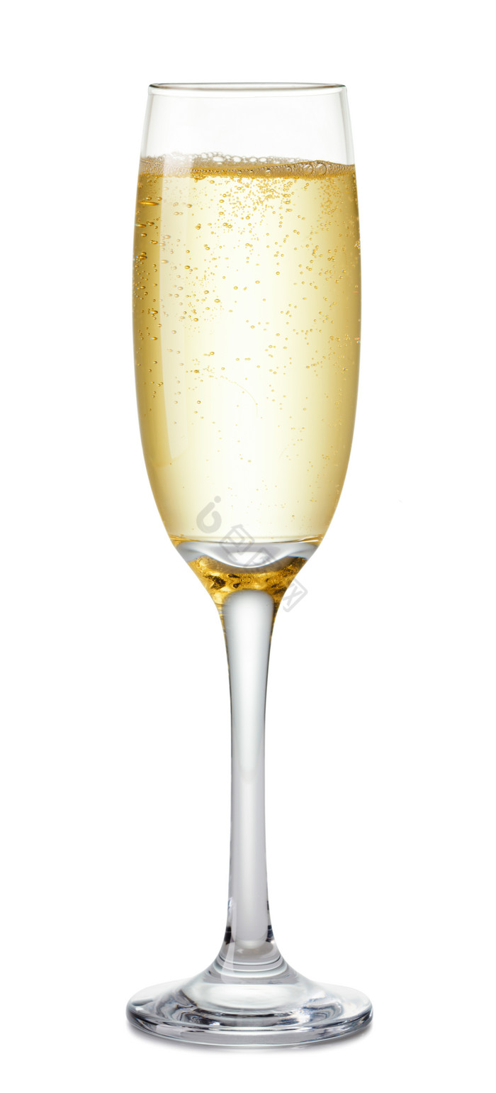 玻璃杯里的香槟酒图片
