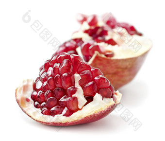 红色的石榴水果摄影图