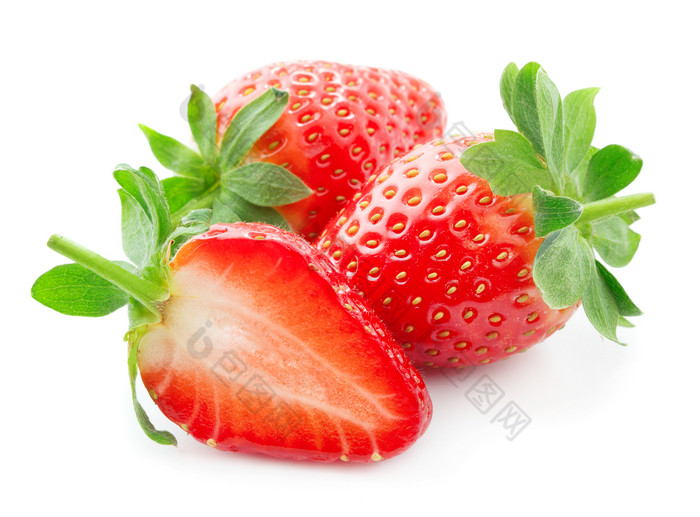 美味新鲜的奶油草莓