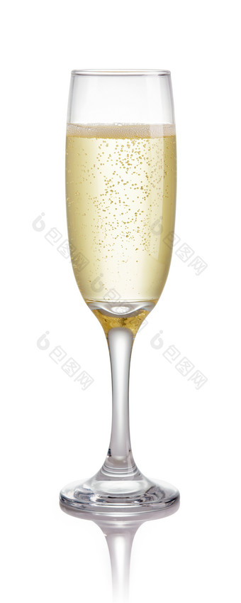 玻璃杯里的香槟摄影图