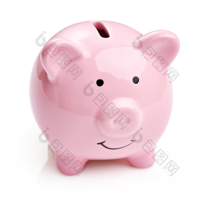粉色小猪正面存钱罐