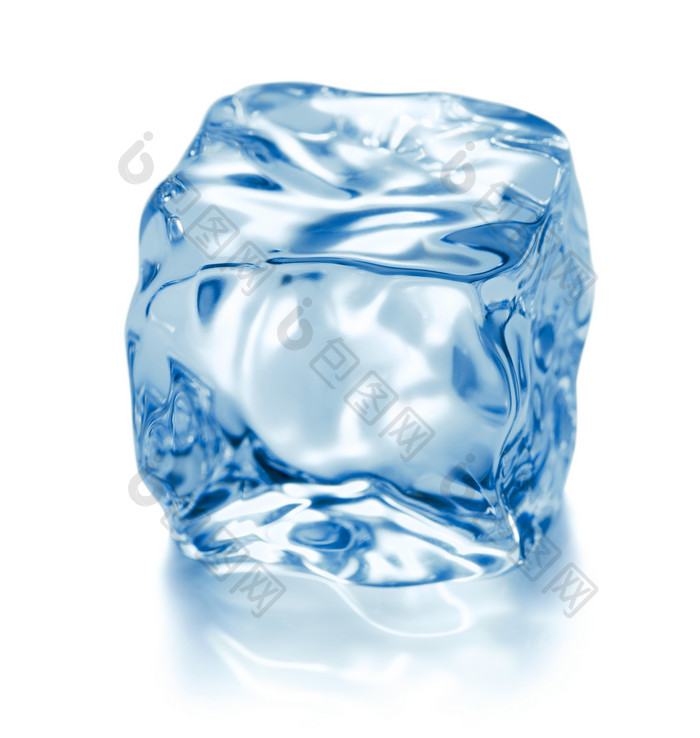 夏季蓝色透明冰块清凉