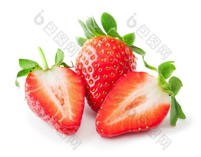 新鲜美味的草莓摄影图