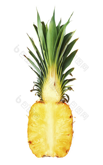 半个黄色<strong>的菠萝</strong>摄影图