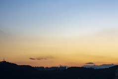 天际云彩落日余晖摄影图