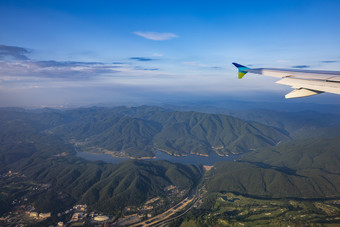 航拍壮美山川河流自然摄影图