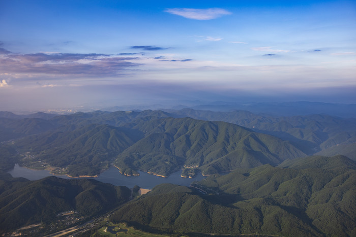 高清航拍山川河流自然摄影图