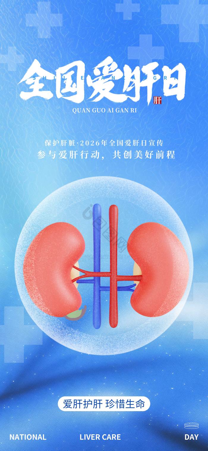 全国爱肝日爱肝护肝模板-包图网