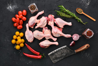 食物食品生鲜鸡腿肉摄影图