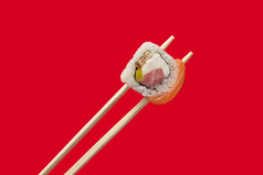 圆形美味寿司摄影图