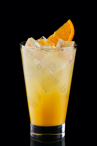 美味的冰镇橙汁摄影图