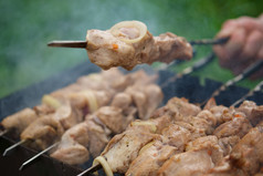 烧烤食物烤肉串摄影图