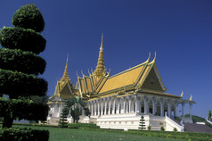 蓝天下的泰国建筑摄影