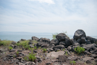海边石头石子摄影图