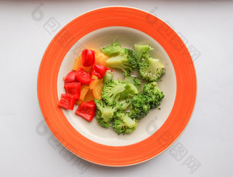 盘子里的蔬菜美食摄影