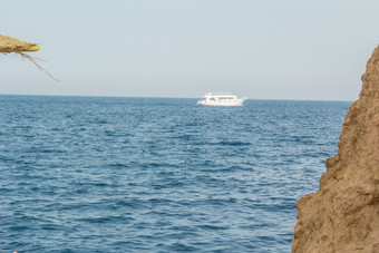 大海航行的白色轮船