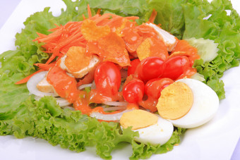 餐盘鸡蛋肉食摄影图