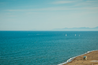 美丽的蓝色<strong>海面</strong>海岸