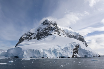 南极冰山冰川风光摄影图