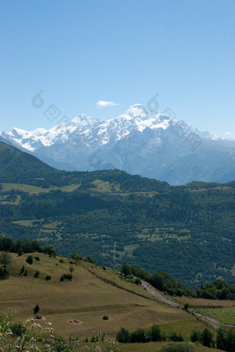 大自然雪山山峰<strong>景色</strong>摄影