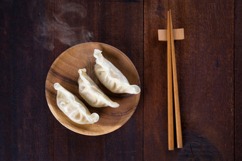 餐饮美食饺子摄影图