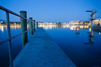 海上风景走道夜光