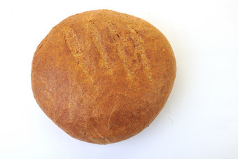 圆形的全麦健康五谷面包