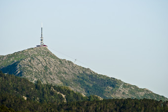 大自然高山山峰树木