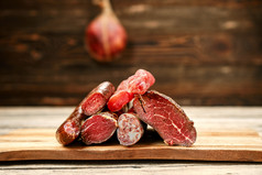熏肉肉块肉食摄影图