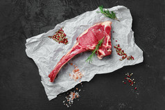 生肉食材羊排摄影图