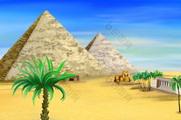 两个埃及金字塔