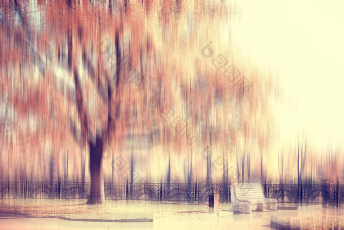 模糊的秋季背景公园黄色壁纸秋季森林季节性高清图片下载 包图网