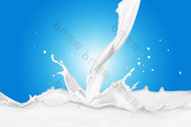 飞溅<strong>的</strong>牛奶抽象