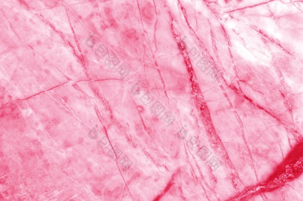 粉红色大理石图案纹理抽象背景 / 花岗岩纹理 / 可用于背景或壁纸