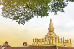 那銮佛塔，具有里程碑意义的万象，老挝人民民主共和国