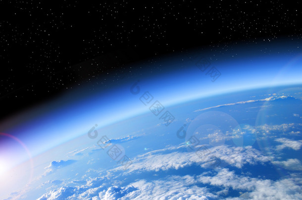 地球从空间的视图