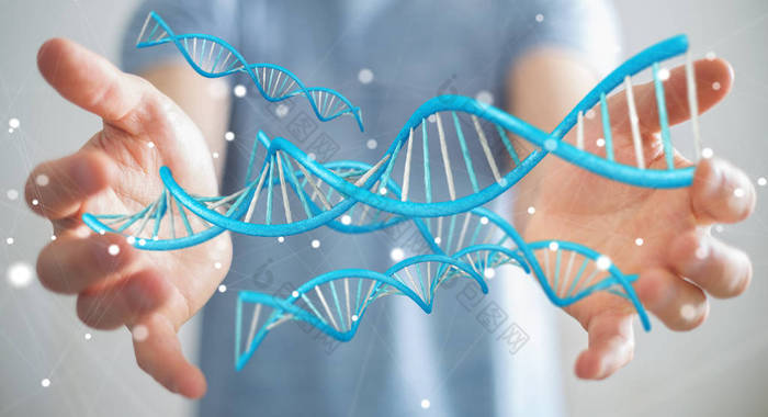 利用现代 Dna 结构 3d 渲染的商人