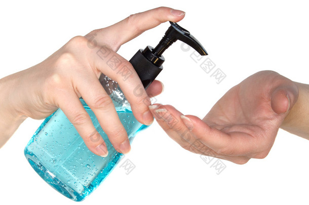 保湿免水洗手液从泵