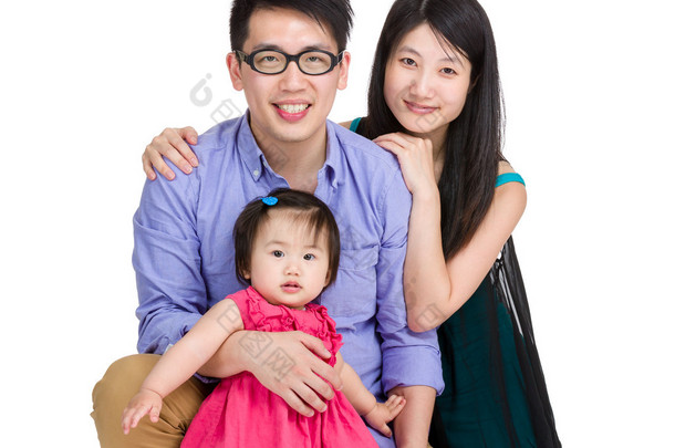 亚洲家庭与母亲、 父亲<strong>和</strong>孩子的<strong>女儿</strong>