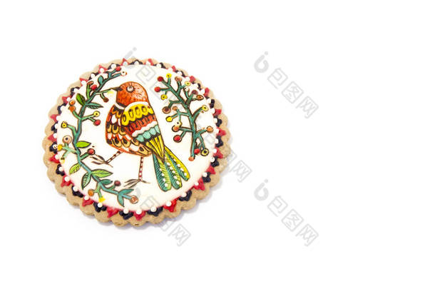 姜饼装饰鸟