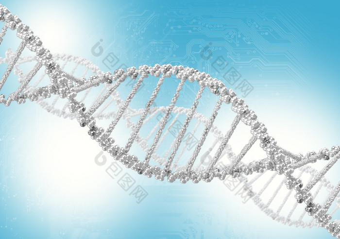 dna 螺旋结构的彩色背景