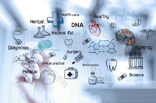 医生手工作与现代<strong>计算机</strong>接口作为医疗公司