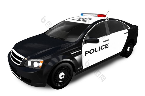 现代警察巡逻车