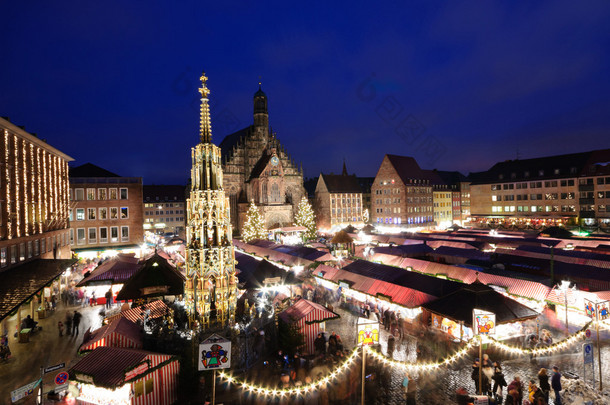 在纽伦堡，德国 christkindlesmarkt