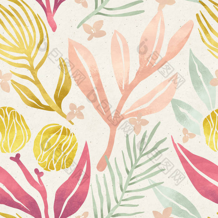 用鲜花和叶子图案高清图片下载-包图网